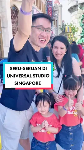 pengalaman Ellea pertama kali naik roller coaster di Universal Studio Singapore.. masih shock guys... 😅😅 1g3 @rensia_sanvira