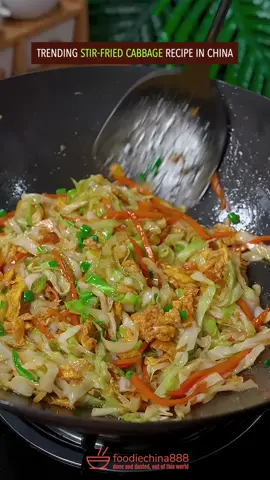 EASY & QUICK STIR-FRIED CABBAGE RECIPE #Recipe #cooking #cabbage #chinesefood #vegetables 