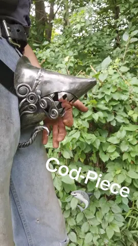 finally done  Cod-piece for a fellow HEMA and medieval enthusiast #sharkweek #armour #metalart #metal #blacksmith #steelart #blacksmithing #shark 