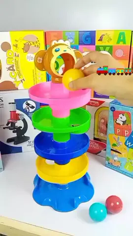 Monkey Roll & Ball Tower Toy  . . . #monkey #monkeyrollball #rollingballtower #rollingball #rollingballs #rollball #toy #toys #toysforkids #toysoftiktok #educationaltoy #educationaltoys 