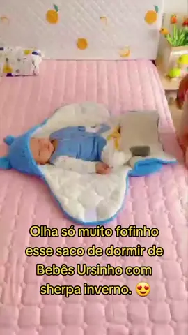 Saco de dormir de bebê ursinho com sherpa inverno. 🚨Comenta EU QUERO🚨 Segue nossa página para mais @produtos.trend #shopee #achadosshopee #achados #achadinhos #bebê #comprasonline #compras #lojas #lojasonline #inverno