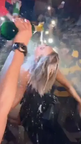 #CapCut champange showers with @Tik Toker #throwback 