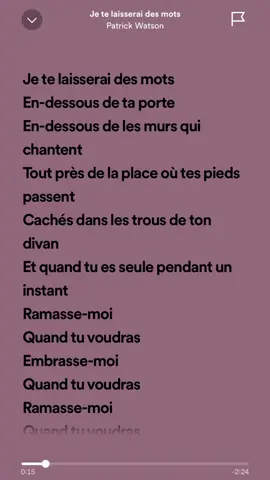 Je te laisserai des mots - Patrick Watson #fyp #speedup #viral #lyricsvideo #song #fy #spotify #jetelaisseraidesmots #patrickwatson 