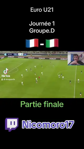 Partie Finale Résumé France 🇫🇷 vs Italie 🇮🇹 (J.1) #football #footballtiktok #footballedit #footballvideo #resume #eurou21 #euro #france #italie #pourtoi 
