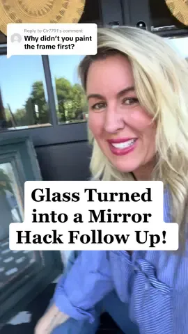 Replying to @Clr7791 Glass Turned  into a Mirror Hack Follow Up!  Let’s make an actual mirror out of a piece of basic glass:) Best Vintage Mirror Upcycle/Hack Ever! Mirrors are expensive. Whether you’re shopping in a big box store or your antiquing mirrors will set you back. I love a good mirror gallery wall and this is one way that you can achieve beautiful vintage, looking mirrors!  #mirror #mirrordiy #mirrorhack #mirrorpaint #mirror #gallerywall #thriftedmirror #mirrorgallerywall #mirrorart #mirrorwallhack #upcycle #rework #DIY #thriftflip #homedecor #upcycling #upcycle  #DIY #thriftflip #homedecor #upcycles #rework #upcycling #thriftflip  #organize #reuse #recycle #secondhandstyle  #transform #oldtonew #upcycleddesign  #makers  #makersoftiktok #upcyclersoftiktok #upcycling  #sustainableliving #sustainsblestyle 
