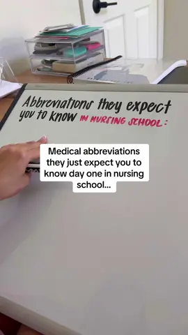 When I was a student I had to literally google every other word at clinicals until I finally learned the lingo. So here’s some big ones to know as a nursing student! #fyp #foryou #nursingstudent #nursingschool #nurse #clinicalrotations #nurselife #nursesoftiktok #nursetok #medicalabbreviations #medicaltalk #nursecharting #rn #bsn #nclex #nursingnotes #nursingschoolhacks 