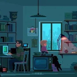 6 (days with dad) by gustavo viselner #pixelart #8bit #nostalgia #pixeles #pixels #ピクセルアート #lofi #lofichill #CallMe #edit #edits #jackstauber 