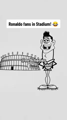 Ronaldo Fans in Stadium! 😂 #fy #Meme #ronaldo #cr7 #football #goat #siiuuu #funnymemes #foryou 