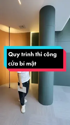 Quy trình thi công cửa bí mật #LearnOnTikTok #optuong #vatlieunoithat #tamopthantre #optuongthehouse #cachthicongtamoptuong 