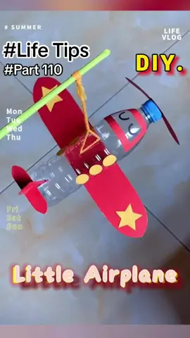 DIY a little Airplane, do u like it?😇🥰🥰🥰🥰#DIY #fyp #airplane #aircraft #diyproject #diyproject #toy #plasticbottlereuseidea #tiktok #fypシ 