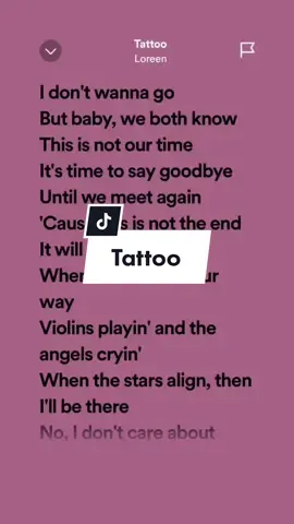 Replying to @canton9o8q4j2oThank for the Comment🥰#4u #leohernandezlyrics_ #spotify #tattoo #loreen #spotify #music #virall #fy #fyp #fypシ #pain  #trending #trendingsongs #songlyrics #foryoupage 