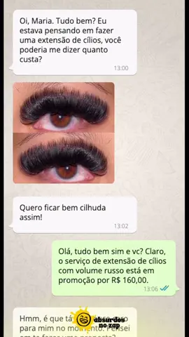 Ela quer a extensão de cílios, mas quer pagar com permuta… a extensionista sofre! #conversasdewhats #clientesemnocao #extensaodecilios #ciliosdeboneca 