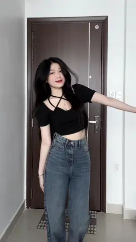 Quần jeans đi học đi chơi đều hợp 💗🌷 #viral #outfit #fyp #review 