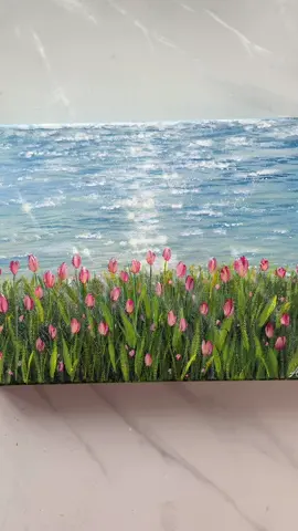 Replying to @lihayatiyati519 🌷🌷 For Sale! And tutorial is available on my youtube channel 🤗 #acrylicpainting #tulipspainting #flowerpainting 