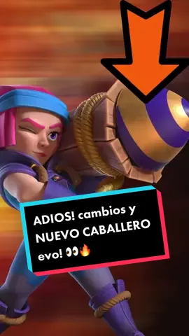 ADIOS lanzafuegos y gigante noble! HOLA caballero evolucion! 🥊 Cambios de balance en #clashroyale #parati #gamerentiktok #clashtok 