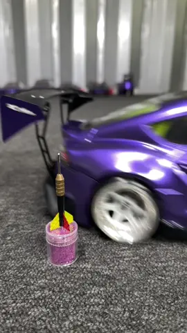 Trying to drift tap glitter (including fails!) #rccars #trickshot #challange 
