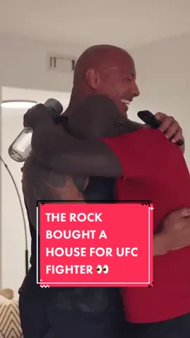 A special surprise from #TheRock 👏 #UFC #MMA #surprise #thembagorimbo #house (via @The Rock, 🎥: @Taylor Stephens )