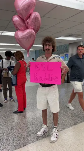 cute moment captured in MIA airport #fyp #wholesome #bf #silly #airport #reuinon #mullet #dork #comedy #prank