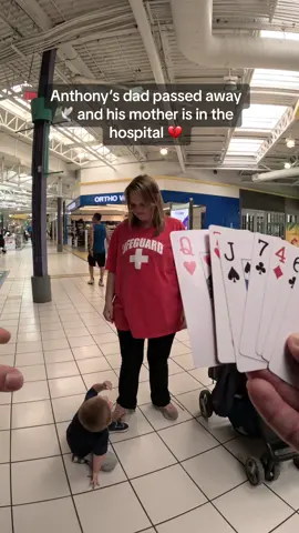 His dad passed away and his moms in the hospital 😭💔 #fyp #foryoupage #Love #dad #payingitfoward #money #rip #son #mom #kids 