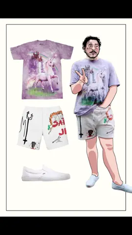 Post Malone's style is something very different 🤣🤣🤣 #postmalone #posty #postyfans #postmalonestreetstyle #postmaloneconcert #menstyle #fashion #style #menfashion