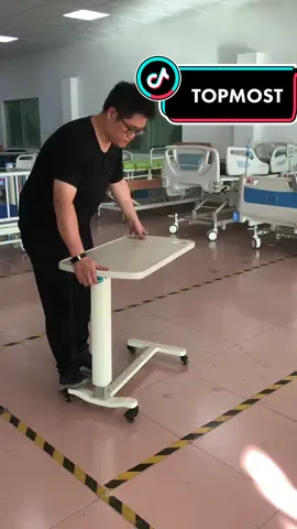 Over Bed Table  This table is of ABS plastic panel and aluminum vertical tubeb with gas spring inside to control elevation. It is deployed next to the bed ends. Patient can use it for food,reading,computer or putting something on it.  #topmost #topmostchina #topmostmedical #foreigntrade #hospitalbedfactory #hospital #hospitalbed #patientbed #medicalbed #overbedtable #bedsidetable #bedsidetables #hospitalsupply #medicalsupply #hospitalfurniture #medicalfurniture #camaclinica #camahospital #fypage #fypdongggggggg  @HospitalbedTopmost 