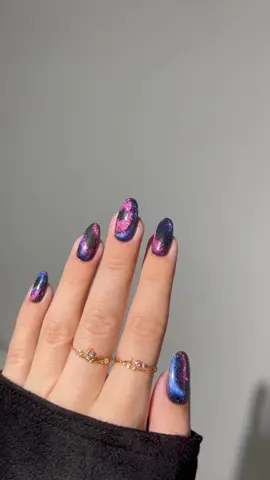 UFO sightings on my nails? 👀🛸  The recent UFO news called for galaxy nails 🌌 *all products are linked on my amzn in the bio #nails #nailart #nailinspo #glitternails 