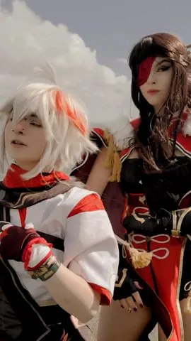 Can you tell it was a little windy? #kazuha #beidou #beidoucosplay #kazuhacosplay #genshin #GenshinImpact 