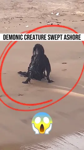 Bizarre Demon caught on camera #demon #demonic #creature #beachdemon #sea #scary #fyp #foryoupage #devil #funny #viral #seademon #seacreature 