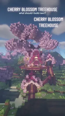 cherry blossom treehouse build! im very happy with this oke :D #minecraftbuilds #minecraftcherryblossom #minecraftupdate #minecraftcreations #minecraftaesthetic #cottagecoreminecraft #fairycoreminecraft #cottagecore #cozygaming 