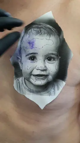 #tiktok #CapCut #foryourpage #viral #foryou #fy #tattoo #blackandgray #baby #portrait #portraittattoo 