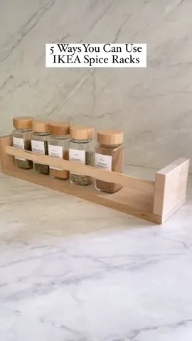 Here are five creative ways to use IKEA spice racks, by @Trisha Sprouse  #hunker #DIY #diys #diyinterior #diyhomedecor #diydecor #diyer #diyidea #diyideas #diyproject #diylife #diyprojects #ikeahack #ikea #ikeakitchen #ikeaspiceracks 