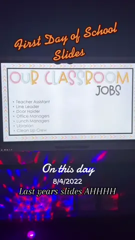 Last years slides!!! If there is one thing you need to prep before the. 1st day of school it is your ROUTINES/PROCEDURES!!! #onthisday #teachertok #teacher #teachersoftiktok #teachertoks #teachersbelike #classroom #teachersontiktok #teacherlife #teachertips #teachertipsvideos #newteacher 