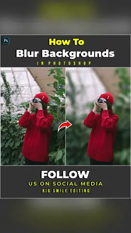 How to Blur Backgrounds in Photoshop #fyp #fypシ シ#foryou #photomagic #LearnOnTikTok #edits #photo #photoediting #photoedit #photoshop #photoshoptutorial #bigsmileediting 