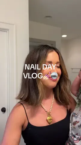 My middle finger kept falling off 😅what do you think of the end result?!💅🏻🪩🦋#momoffour #naildayvlog #naildaywithme #nailart #nailinspo #momstyle #motherhoodunplugged #morningvlog 