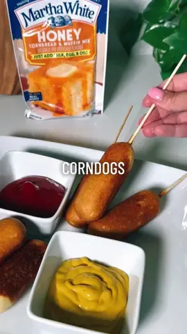 Making corndogs at home with Martha Whites NEW Honey Cornbread & Muffin Mix 🍯😋 #asmr #corndog #kidfoodideas #muffinmix #cornbread #honeycornbread 