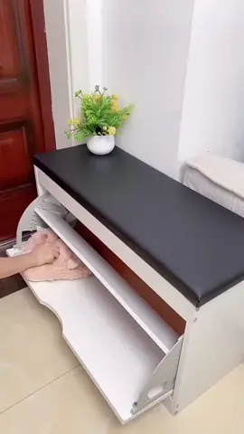 Tủ giày thông minh nhiều ngăn, có ghế ngồi nệm êm có thể ngồi khi thay giày, cất giữ giày an toàn chống côn trùng, chuột....