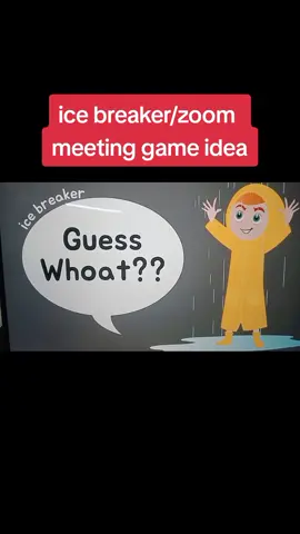 ice breaker/zoom meeting game idea #foryou #fypシ #foryoupage #fyp #zoom #zoomgame #icebreaker #gueswho #game #meeting 
