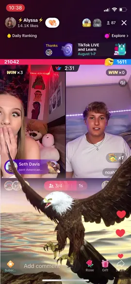 EAGLEEEEE 🦅  #Battles #gifting #fyp #americaneagle #tiktoklive 