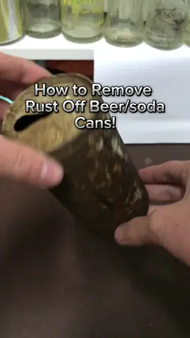 How to remove Rust off old soda/beer cans! #rust #reschs #beercan #old #bottledump #rustremoval #beer #fyp #fypシ #foryoupage 