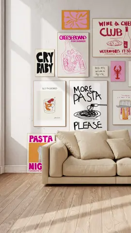 Superior interior 🐊💫 Perfect prints for gallery walls available online now!  Link in bio x #walldecor #gallerywall #interiordesign #originalart #etsyseller #etsyshop #etsysmallbusiness #pinkartwork #pinkposter #wallart #poster #cocktailprints #midcenturymodern #maximalistdecor 