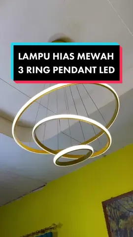 Siapa nih yang pengen ruang tamunya jadi keliatan lebih mewah? Mending kalian pasang aja nih lampu hias mewah 3 ring pendandt led ini karena tampilannya itu lho mewah banget. Apalagi harganya juga terjangkau dan cara pasangnya juga simple #ledpendant #lampuhias #lampuhiasled #lampuhiasmewah #lampumewahmurah #fianardyansyah 