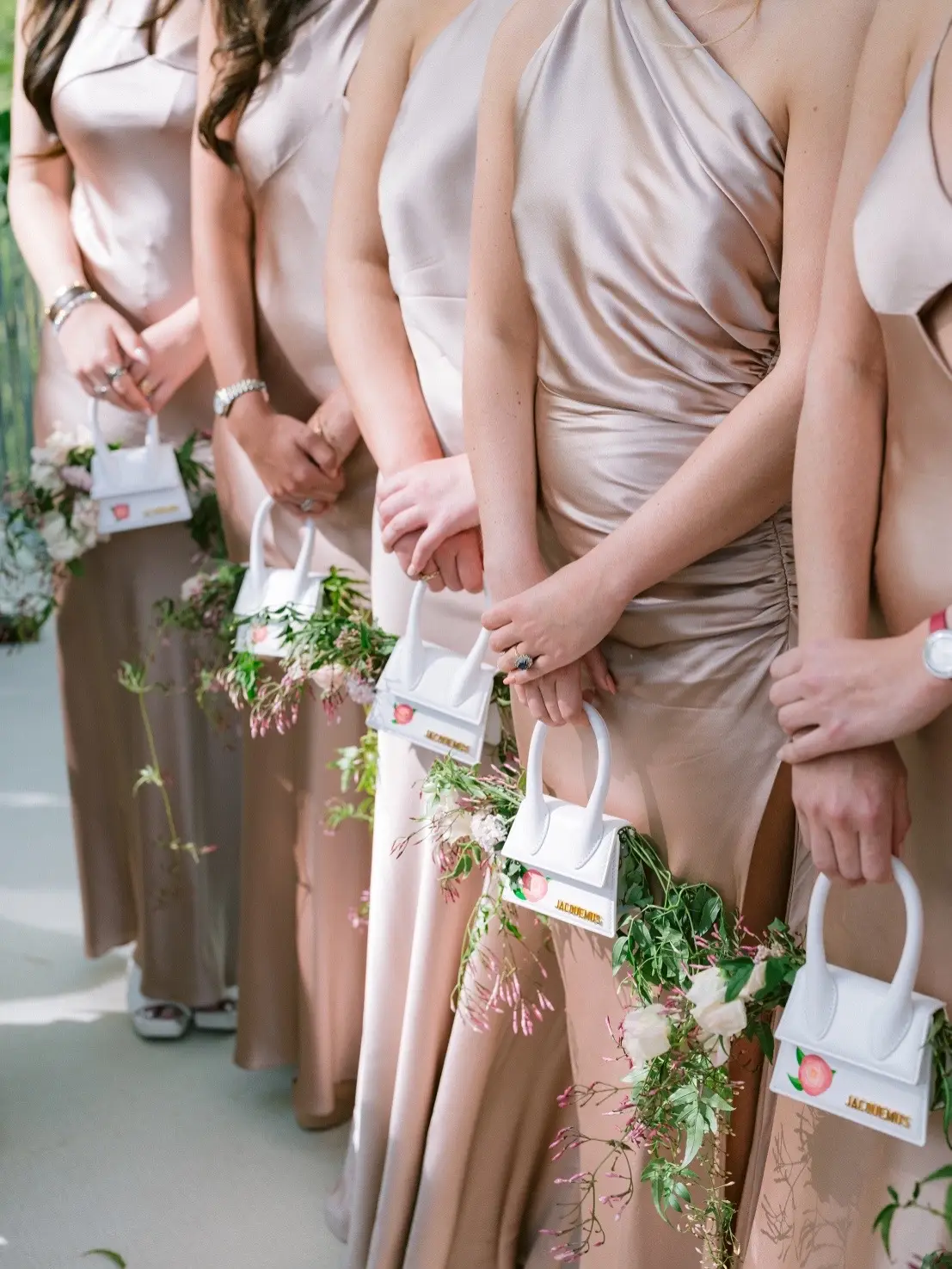 Le Chiquito's custom painted for Ashley's bridesmaids with their names + her wedding flower 🌸 #weddingtok #2023bride #2024bride #bridesmaids #bridesmaidsgifts #bouquet #jacquemus #jacquemuschiquito @Jacquemus 