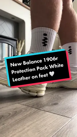 New Balance 1906R Protection Pack White Leather on feet 🤍 Full review coming tomorrow so follow to get a closer look! 👀 #newbalance #newbalance1906r #newbalance1906rprotectionpack #sneakers 