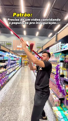 Patrão, não precisa falar mais nada… #inauguracao #supermercado #viral #trend #chamada #loja #humor #musica #trompete #engracado #marketing 