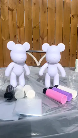 At home painting date 🎨🧸🤍✨#dateideas #fy #fypシ #bearpainting 