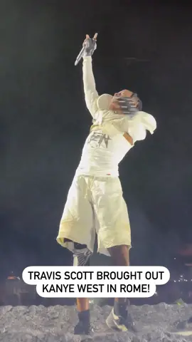 #TravisScott surprised the fans by bringing out #KanyeWest at Circus Maximus in Rome, Italy! 👀🔥 (🎥 IG @nike.kd) #Travis 