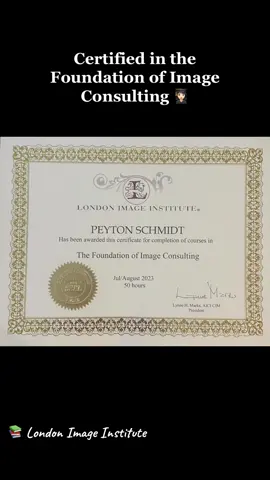 I’m officially a certified Image Consultant! 👩🏻‍🎓📚 I can’t wait to share my styling services with you soon. #Stylist #ImageConsultant #LondonImageInstitute 