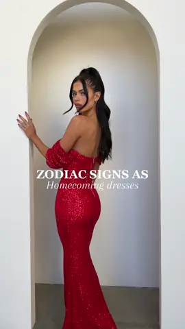 Zodiac signs as Homecoming dresses ❤️✨ PART 2 #thatssofetchau #Homecoming #hocodress #promdress #formaldress #homecomingdress #backlessdress #sequindress  