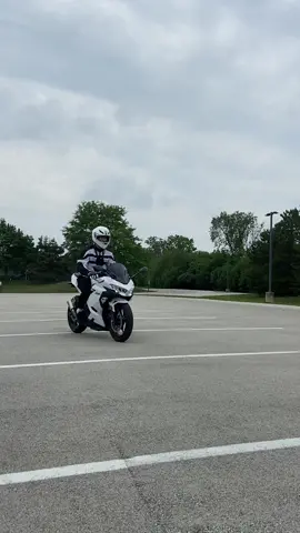 I Came In A Little Too Hot On My NINJA 400 😂 #ninja400 #motorcycle #sportbike #kawasaki #rev #skid #slide #skrt #vroom #fyp 