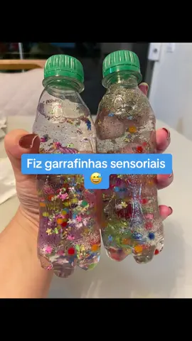 Garrafinhas sensoriais para o meu bebe 😅 #maedemenino #maternidade #vidademae #mamaedeprimeiraviagem #dicasmaternidade #garrafinhassensoriais 